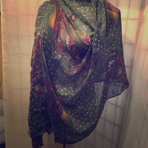 5/$30 Grey and Pink Oversized scarf